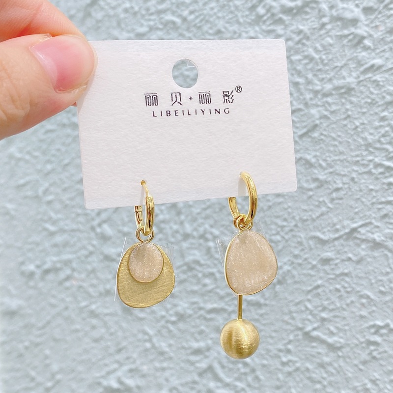 Liyin/Libeliying ドーパミンドロップ釉薬ペイントイヤリングニッチ春夏甘くて絶妙な s925 シルバー針イヤリング|undefined