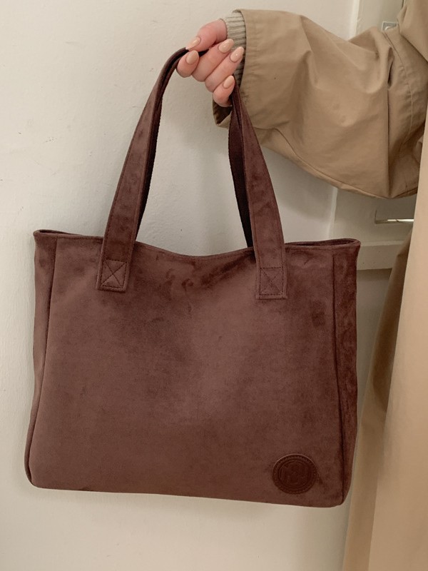Bolso coreano de piel de ciervo, bolso de hombro de mano casual simple para mujeres, textura universal, bolso especial para estudiantes de clase