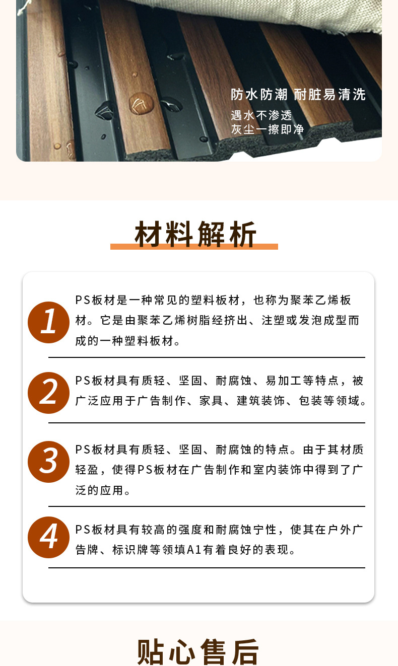 出口意大利PS发泡格栅板电视背景墙新中式轻奢长城护墙板格栅护墙板厂家直销建材格栅格栅竹木纤维详情9