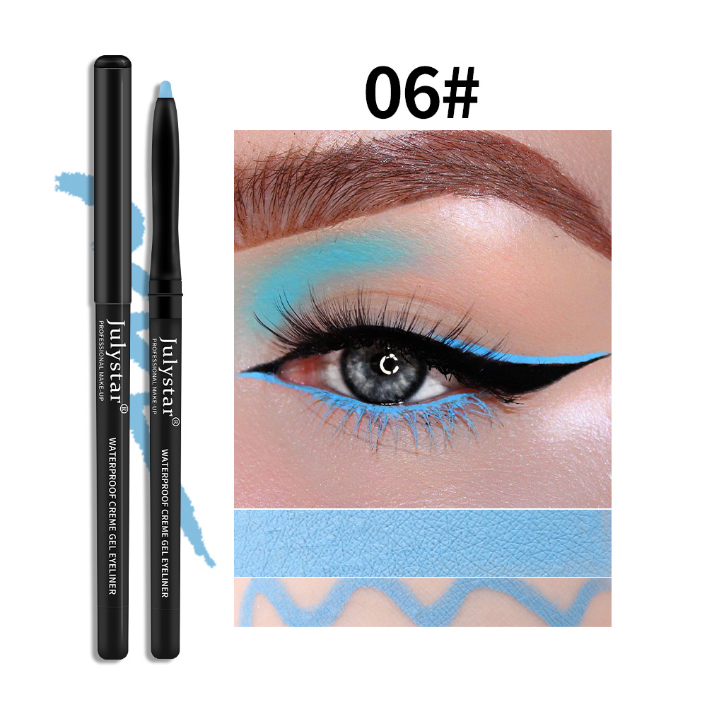 Penna gel colorata Julystar molto sottile, eyeliner resistente, impermeabile, resistente all'olio, che non sbava_voghion.com