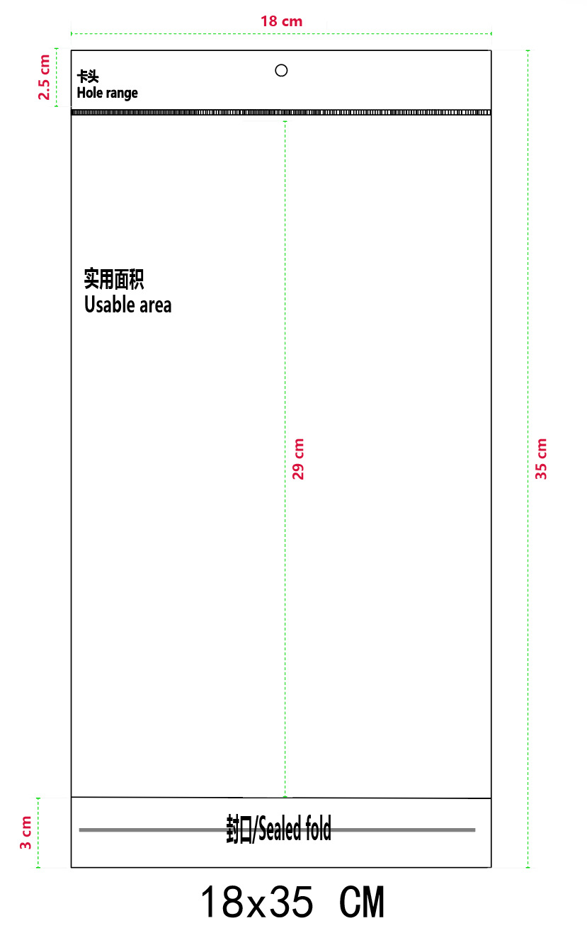 18*35*흰색+투명 100pcs/PCS*양면 5 실크