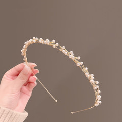 Fairy Hairpin with Fine Metal and Pearl Cross Hair Accessories for Women, Fairy-like Headwear, Forest System Hairbands, Elegant Hairpin Decorative Accessories for Wholesale