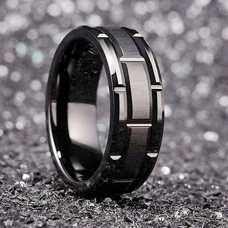 Fashionable and Unique Titanium Steel Men's Rings European and American Fashion Versatile Couple Rings for Women Cross-Border Jewelry Wholesale