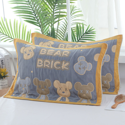 Flannel Cotton Pillowcase Thickened and Enlarged Household Durable Pillowcase Student Use Comfortable Breathable Pillowcase Wholesale