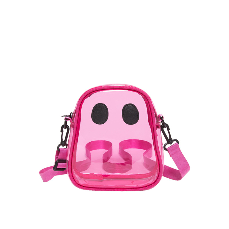 Bolso de hombro para niños y niñas de estilo coreano, comercio exterior transparente, bolso de mensajero para niños de gelatina linda, nuevo estilo de verano, bolso para niños feo y lindo