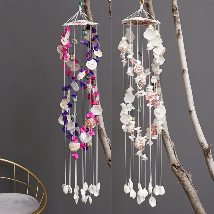 Wind Chime Japanese Style Double Dragon Shell Hanging Decoration_voghion.com