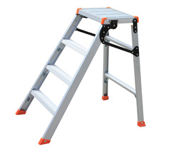 BG54批發特厚理貨梯子洗車平台摺疊便攜收納腳手架裝修鋁合金家用