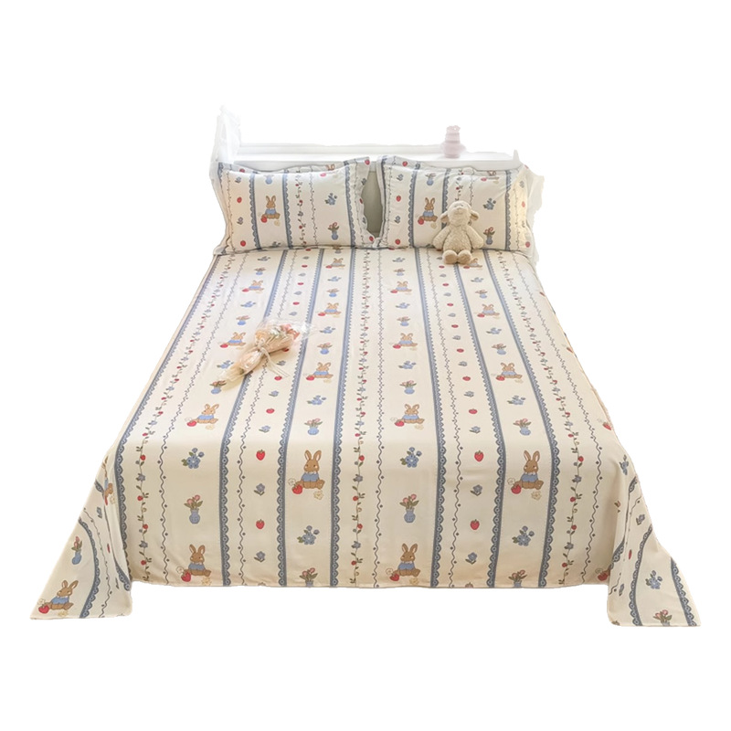 Nuevo estilo 2025 sábanas de algodón puro pieza individual 100 algodón 2025 nuevo conjunto de tres piezas para un dormitorio universal de cuatro estaciones