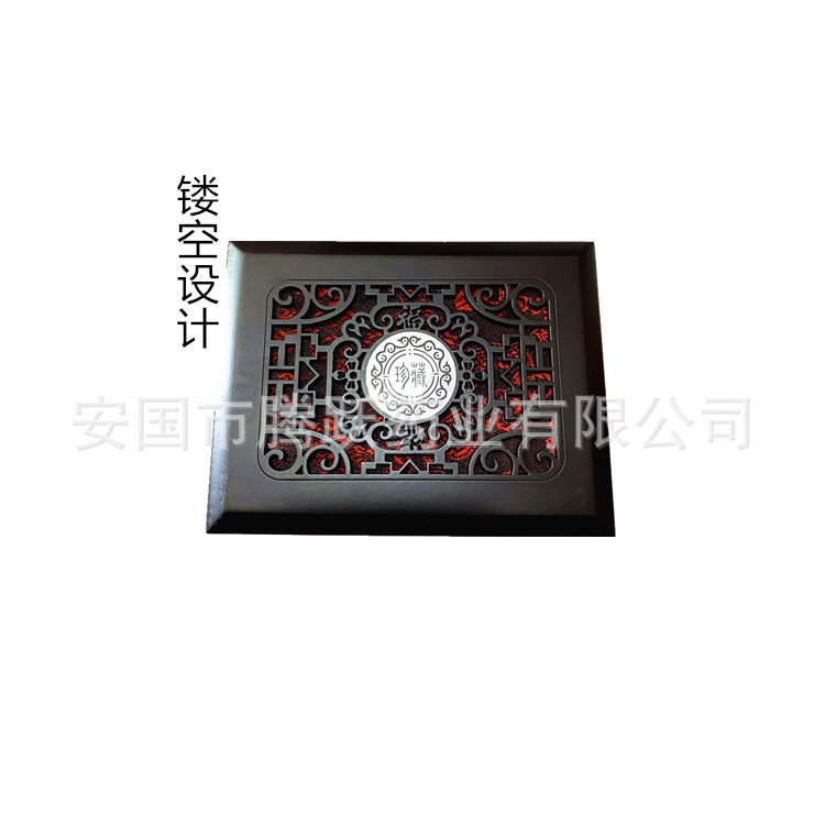 Wooden Hexagonal Gift Box with Brocade Lining and Handle Bag for Jewelry and Keepsake Packaging overview