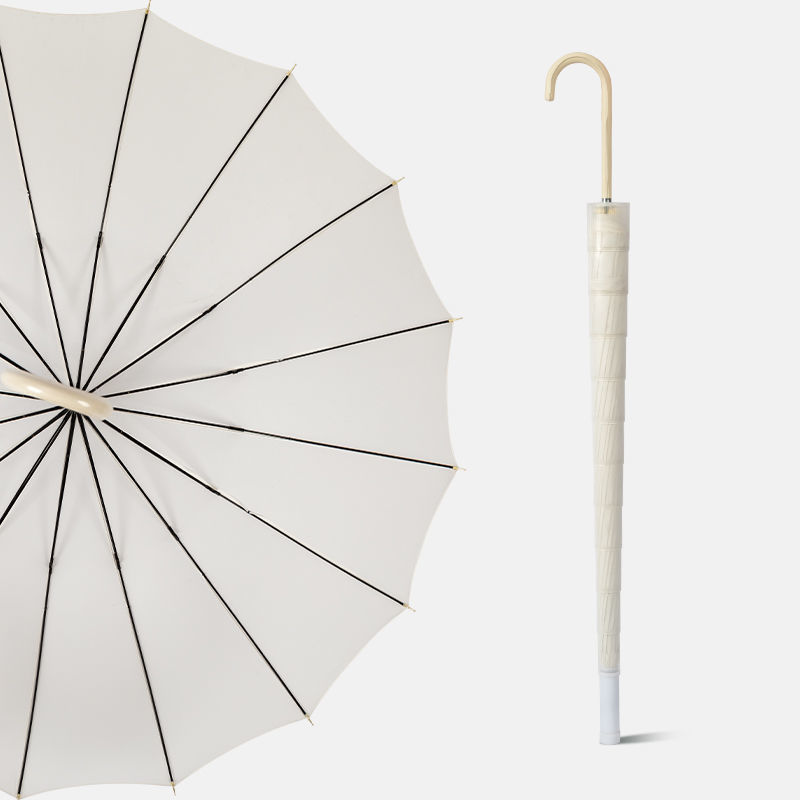 [슬림한 곡선형 핸들 컬러 매칭] 16본 퓨어 화이트 방수 케이스 자동