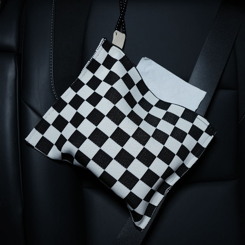 Car tissue box/set — Biqi Bixing Box Doll Creative - black-white-spots