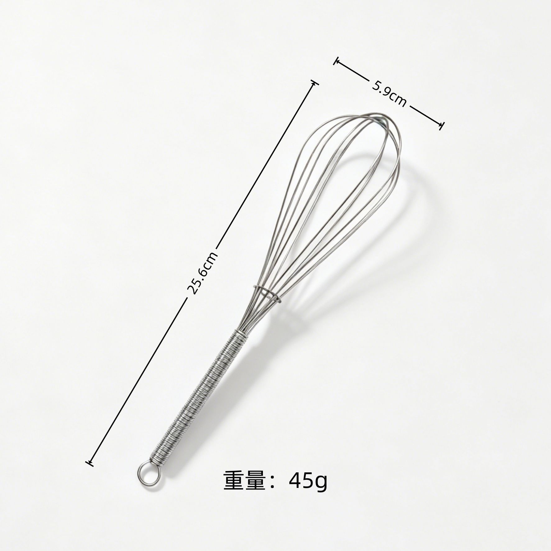Mango de resorte de acero inoxidable batidor de huevos estilo japonés batidor de huevos de mano batidor de crema de cocina para hornear diy