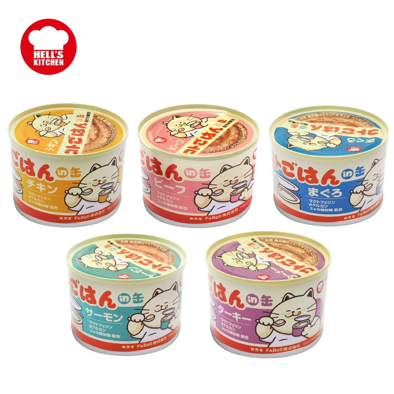 Hell's Kitchen Cat Gulu Rice Cat Staple Food Can Cat Консервы для взрослых и котят с питательной курицей для домашних животных 170 г