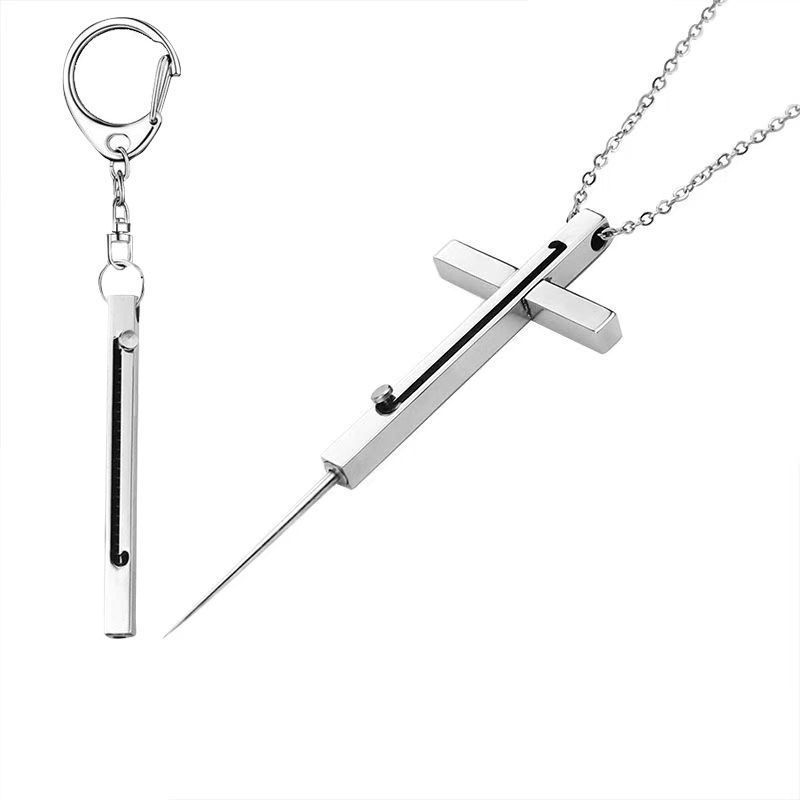 Collar de autodefensa para niñas, joyería, anti-lobo, autodefensa, armas pequeñas, suministros portátiles legales, invisibilidad oculta