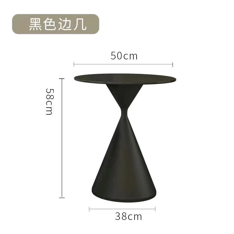 奶油风茶几家用极简风客厅小户型现代简约高级感圆形可移动茶几桌|undefined