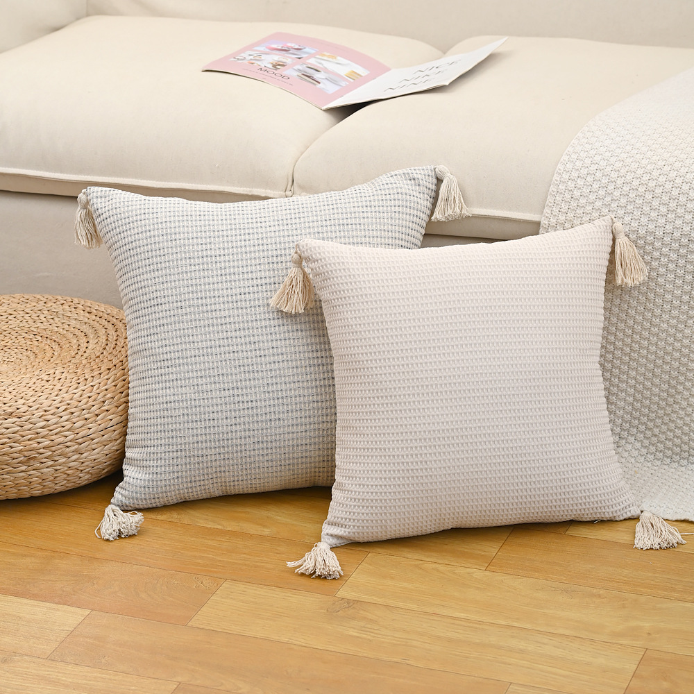 Nórdico crema de estilo sólido almohada de cama almohada de cama sofá respaldo almohada de cama ventana de cama almohada de cama