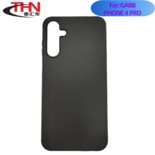 适用GabbPhone4Pro手机壳儿童智能手机磨砂皮黑色素材钱包防指纹