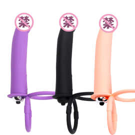 成人用品 硅胶后庭肛塞双重阳具锁精环夫妻用品速卖通货源