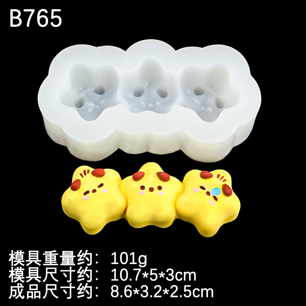 Tostada de huevo escalfado Melaleuca helado amasar molde de silicona bolsa de piña iy molde de yeso de aromaterapia adornos decorativos