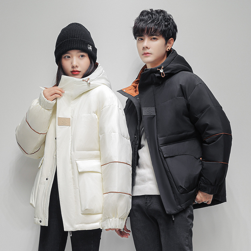 Invierno 90% blanco de la camisa de pluma de hombre engrosado nuevo estándar nacional sombrero abrigo frío abrigo de pluma de hombre