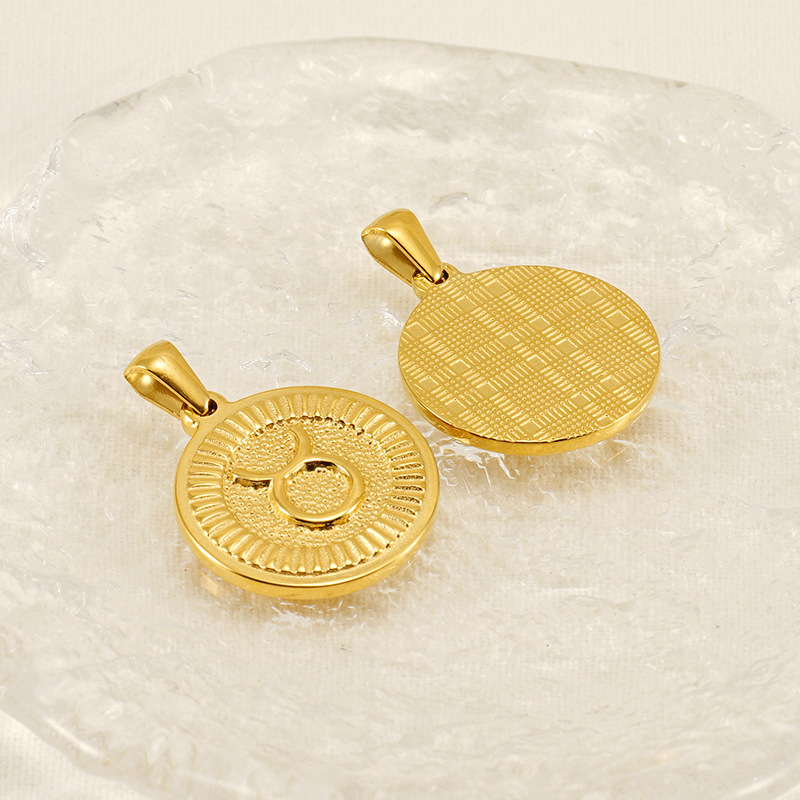 18K Gold Plated Plating Material 20mm 304 Stainless Steel 18K Gold Plated Constellation Pendant