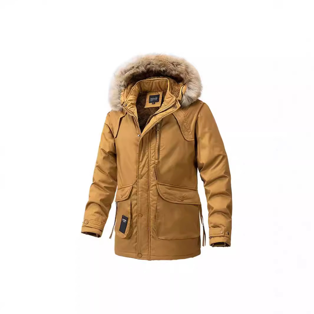 Men's Down Jacket With Fleece Lining And Thickened Loose Fit_voghion.com