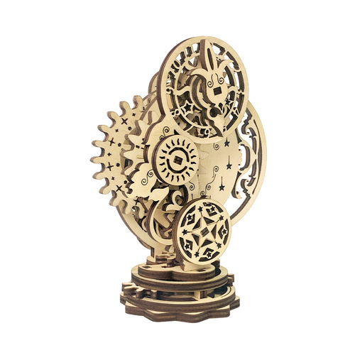 Cross-border hot-selling wooden mechanical punk clock creative 3D puzzle children's adult educational toys hand-assembled gifts