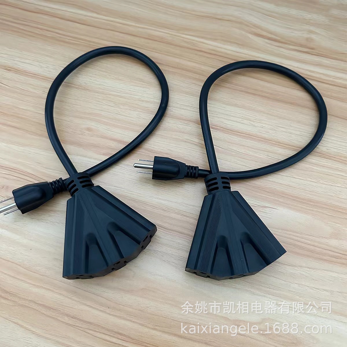 工厂直销美规电源线5-15P至5-15R三插 户外延长线 美标室内外延长