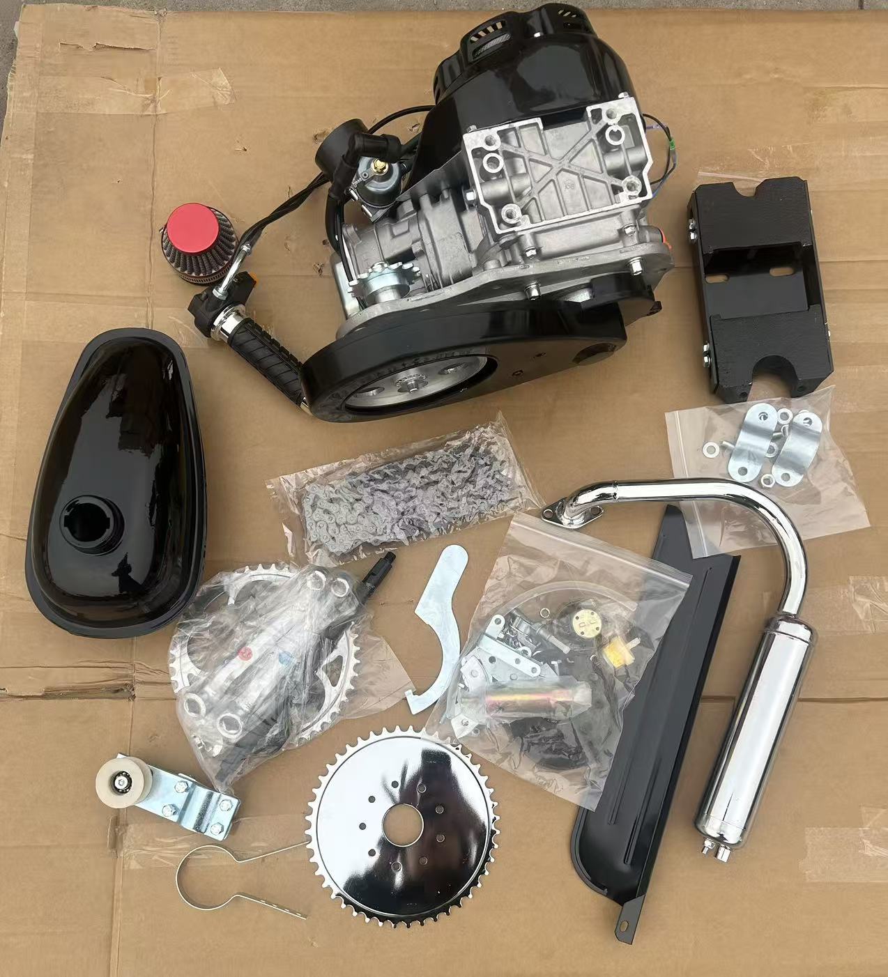 Four-Stroke 100Cc Belt-Driven Engine Complete Set