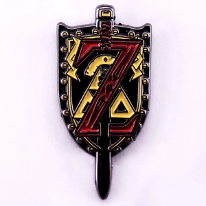 Zelda Sword and Shield Enamel Pin Game Logo Inspired Badge