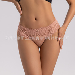 Sexy lace low-waist T-pants thong women's breathable belt hollow seamless temptation transparent underwear women's foreign trade new style