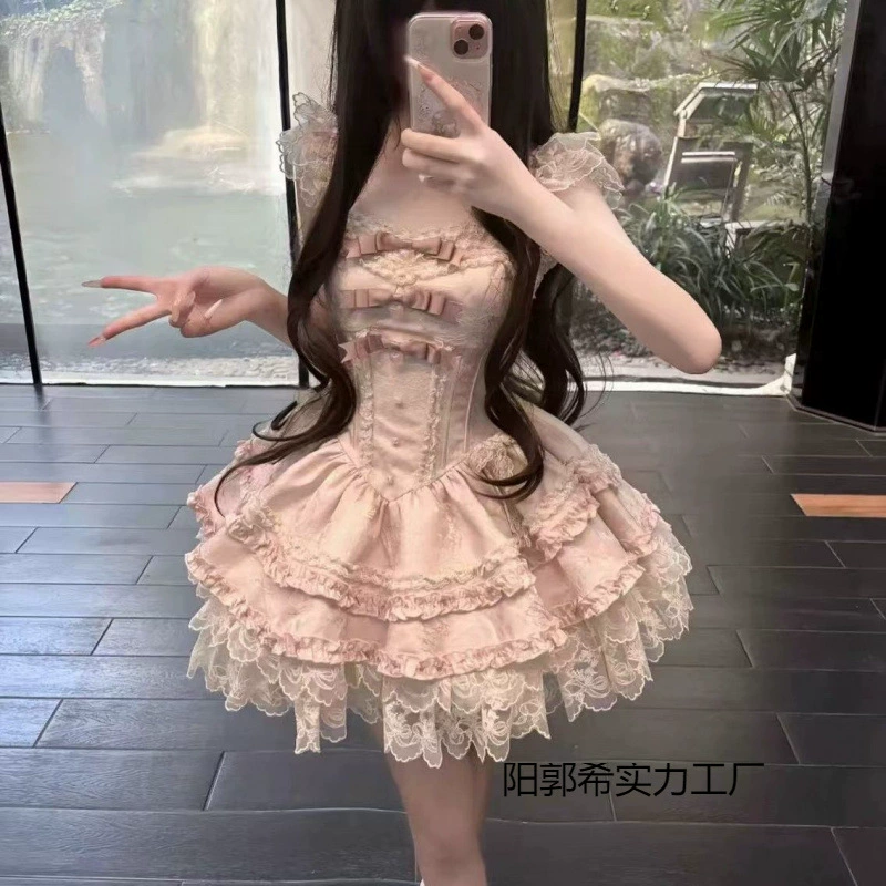 Кружевное платье мини-юбка Lolita стиль Lolita Jsk