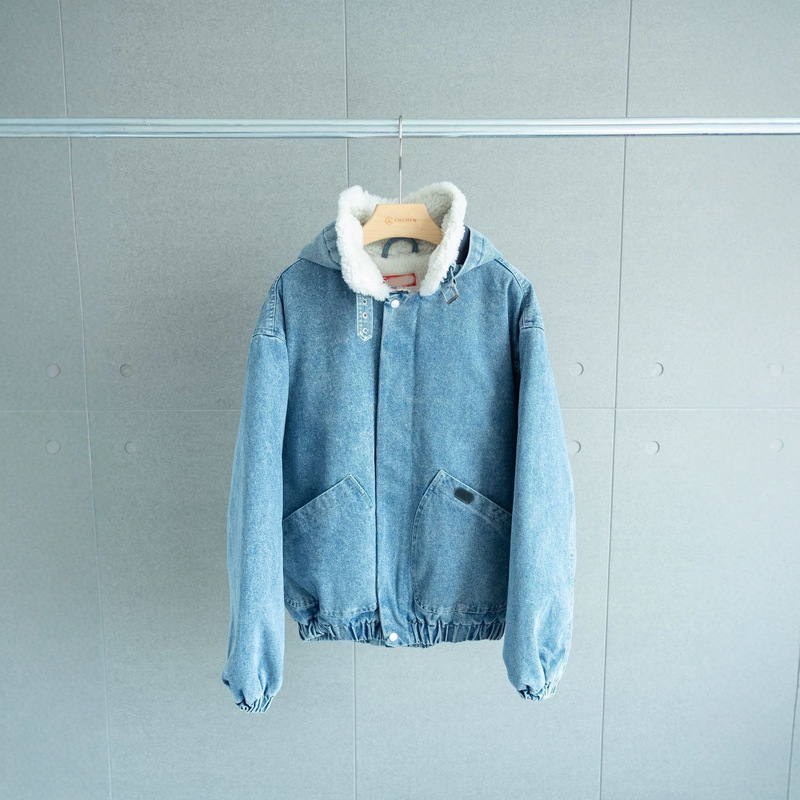 Cross-border high-quality American retro hooded jacket, outdoor casual outerwear, workwear denim top, unisex style