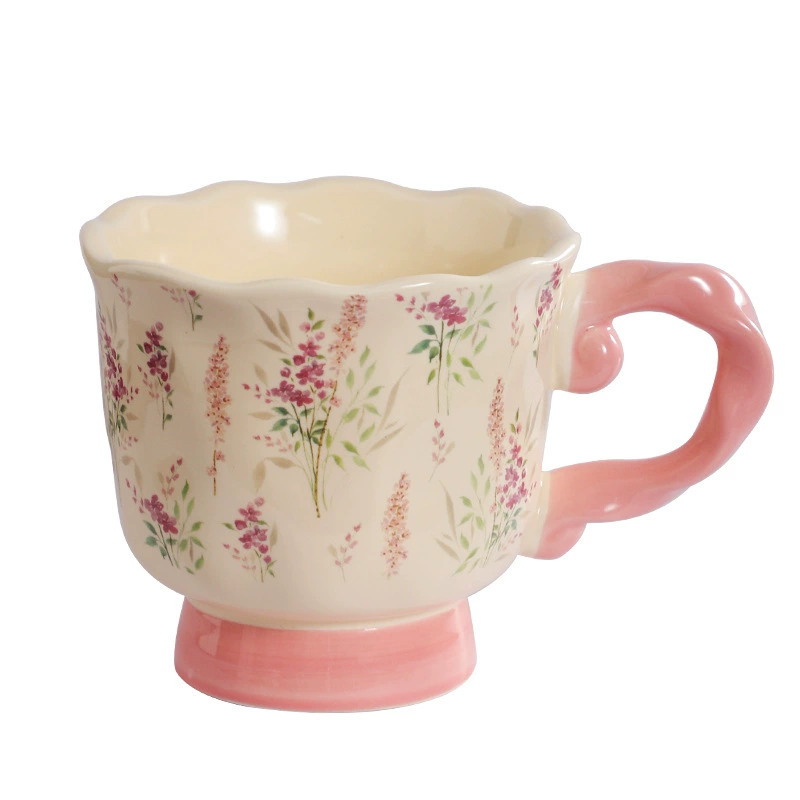Дофамин-стиль керамическая кружка высокого дна, высокое качество с ароматом цветов, кофейная чашка офис дом завтрак