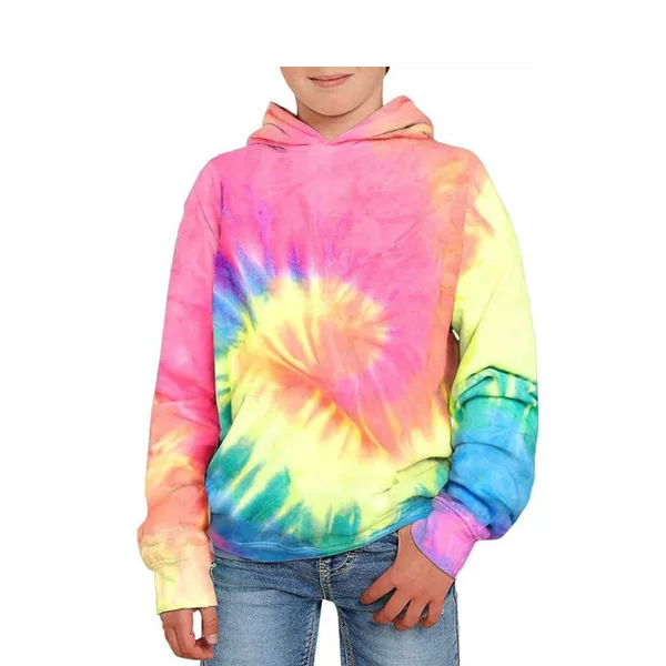 2024 Spring and Autumn New Men's and Women's Tie-Dye 3D Printed Hooded Sweatshirts Foreign Trade Cross-Border Amazon Hot Selling Couple Sweatshirts