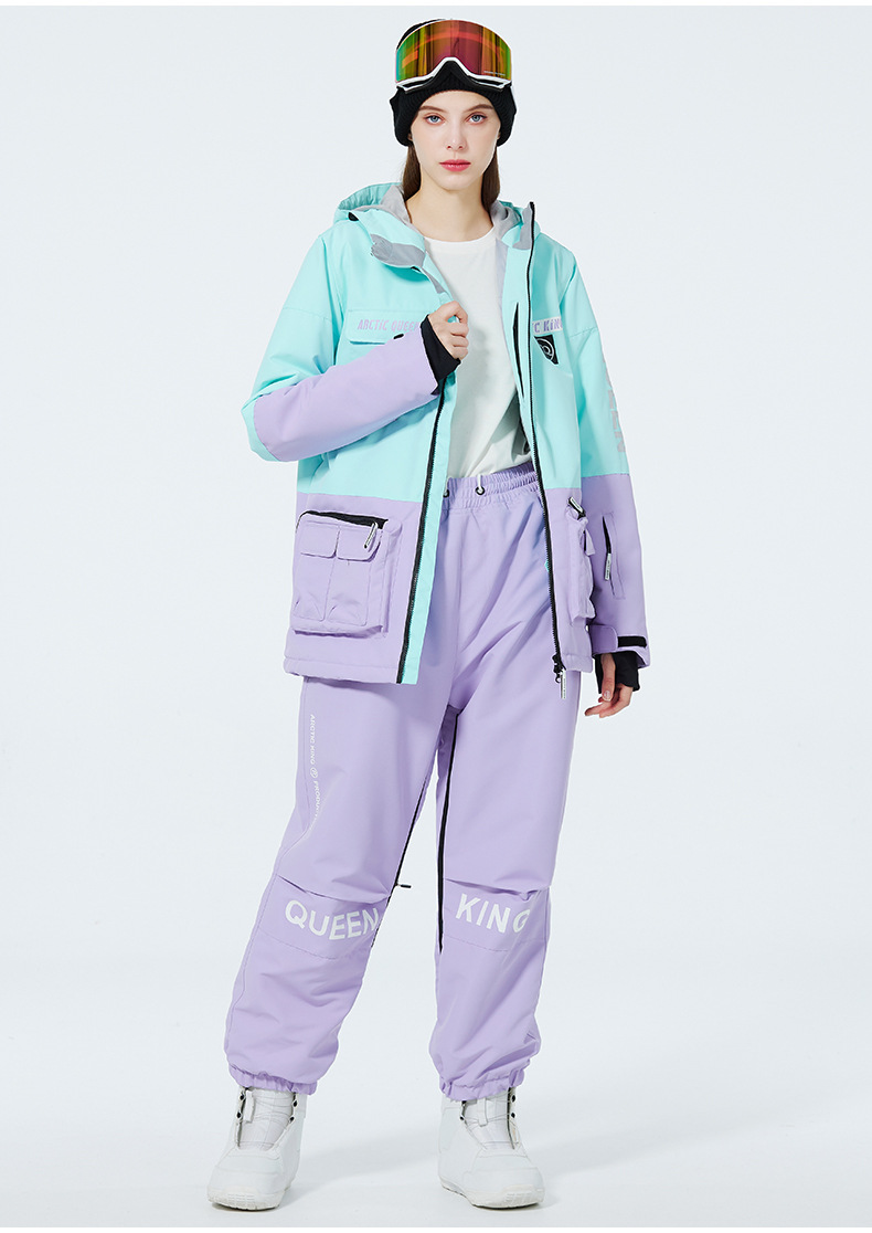 Men's Clothing Ski suit set for men and women couples warm and thick ski suit set single board double board ski suit_viptrois.com