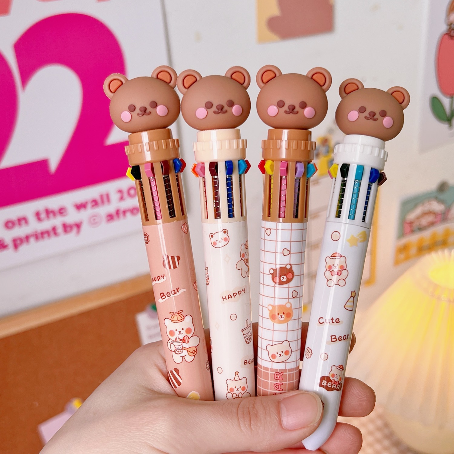 Cute Bear Shape Quick-drying Students Stationery Ballpoint Pen 1pcs display picture 5