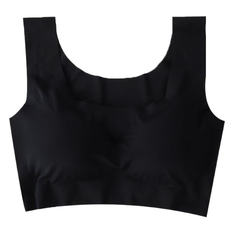 Sujetador deportivo sin costuras, inalámbrico, a prueba de golpes y de talla grande para mujer, adecuado para dormir y hacer yoga, estilo chaleco.