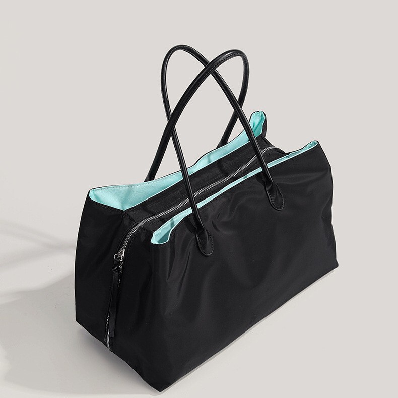 New Mint Green Computer Bag, Niche Color-Blocking Design, Nylon Tote Bag for Work and Commuting, Multi-Compartment, Large Capacity, Shoulder Bag New Mint Green Computer Bag, Niche Color-Blocking Design, Nylon Tote Bag for Work and Commuting, Multi-Compartment, Large Capacity, Shoulder Bag
