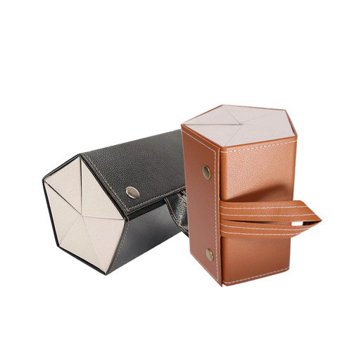 Creative Five-Grid Folding Eyeglass Case, High-End Eyeglass Case with Sunglasses, Multi-Compartment Eyeglass Storage