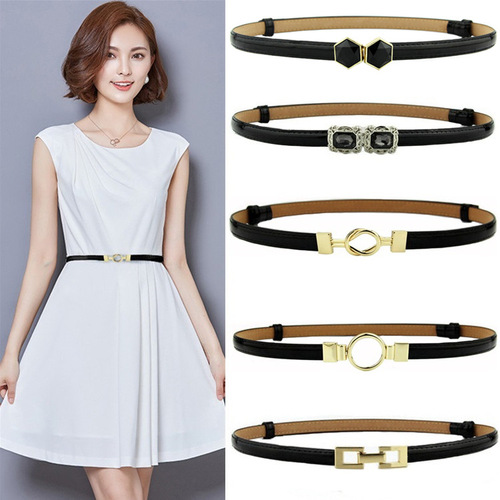Belt women's thin decorative dress Korean style simple and fashionable matching suit sweater waist waist patent leather small belt