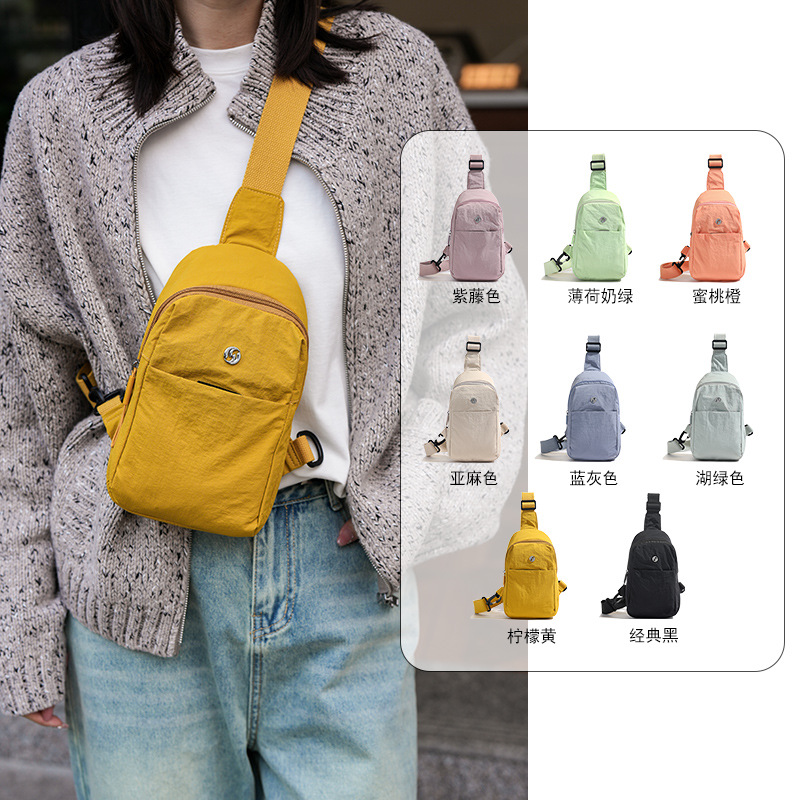 Bolso de pecho de moda para mujeres 2024 invierno nuevo tipo de bolso de mochila ligero de moda transfronteriza mochila deportiva pequeña bolsa de tramo inclinada