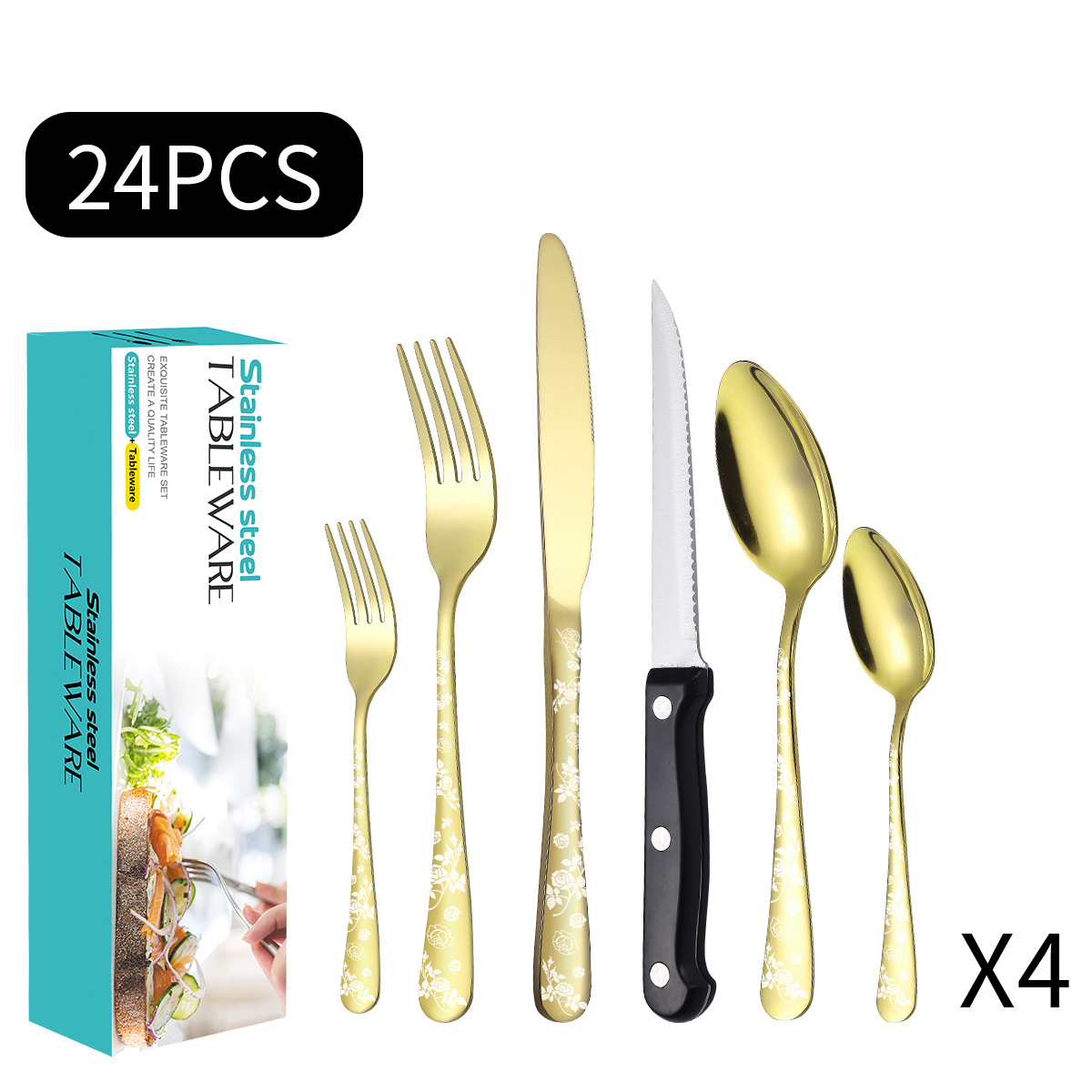 금 24 조각 세트 (파란 치약 상자)