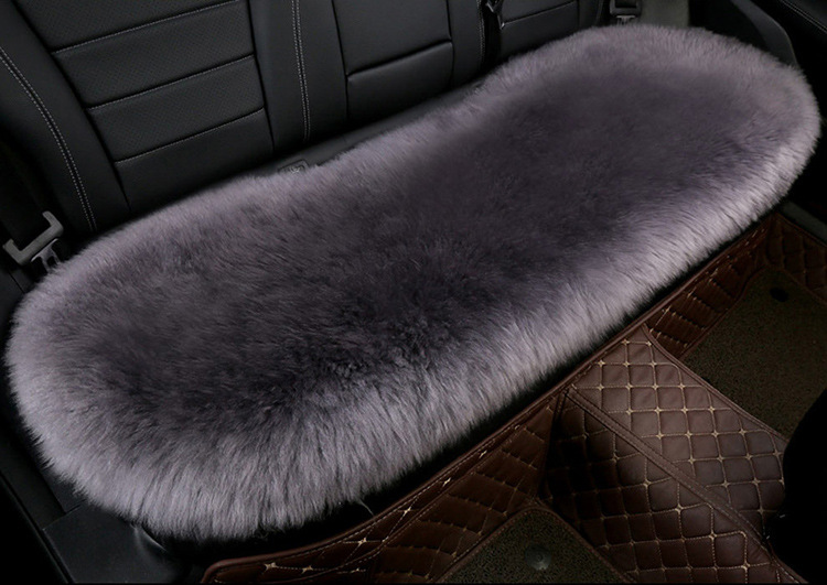 Car Winter Cushion Plush Cushion Three-piece Set Thickened Warm Fur Non-slip Integrated General Motors Cushion