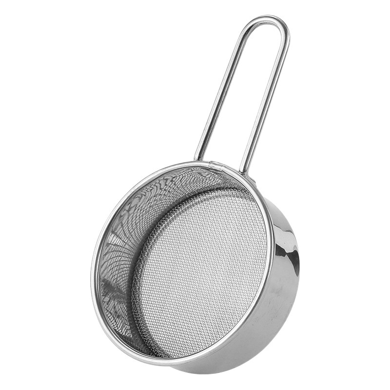 304 de acero inoxidable de mano mini tamiz de harina 40 malla tamiz de azúcar en polvo esparcidor de cacao en polvo para hornear tamiz de malla doméstica