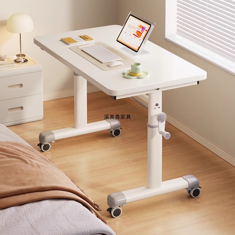 Ximei Xin Furniture Movable Computer Desk, Adjustable Desk, Bedroom Table and Chair Set, Office Bedside Table, Student Home Desk