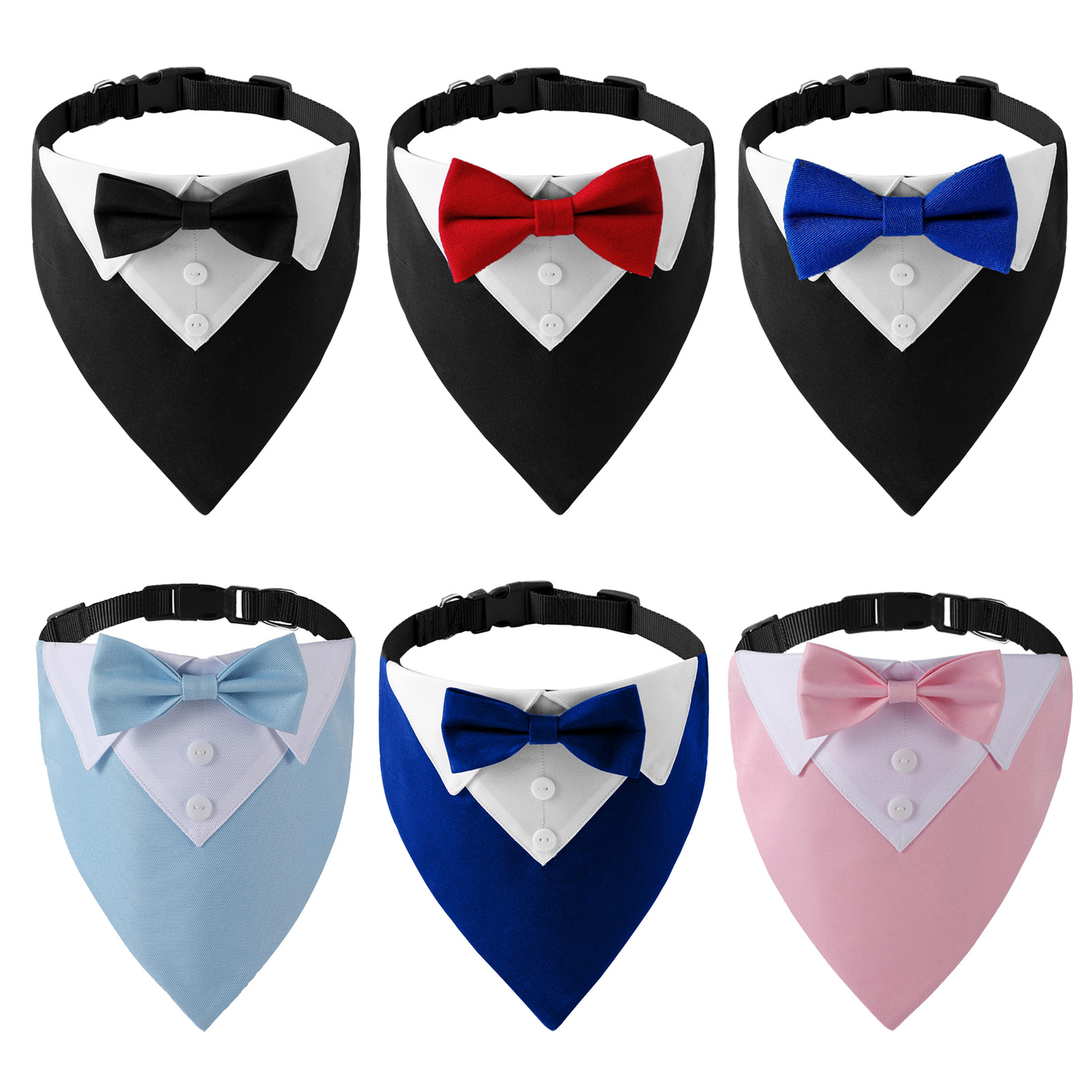 TANPOPO transfronterizo popular perro grande estilo británico traje de boda collar de perro mascota saliva toalla perro toalla triángulo image 3