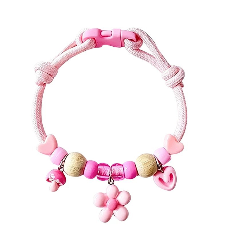 Perro y gato de mascota de dopamina collar de madera de campáfora delicado collar de collar accesorios de tejido a mano al por mayor