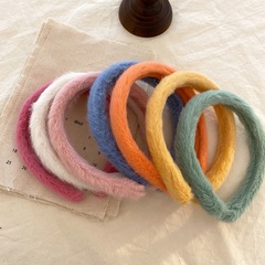 Sweet Candy Color Rabbit Hair Band for Girls, Autumn/Winter Hair Accessory, Fashion Trend