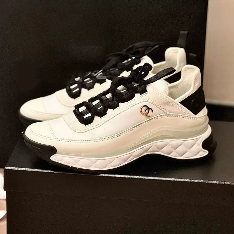 带源标 小香风老爹鞋女2022新款网红ins潮百搭松糕厚底休闲运动鞋